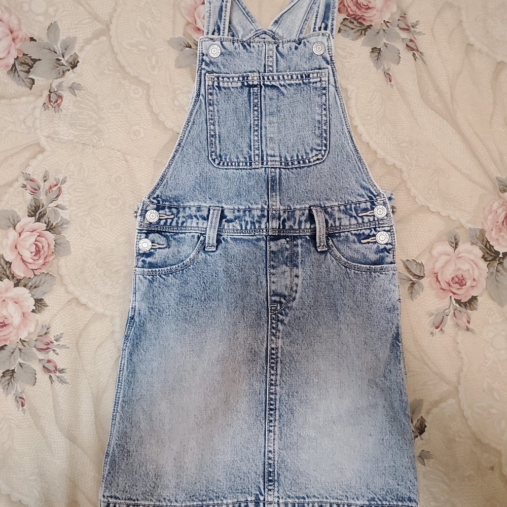 Denim Overall Dress (Size 8)